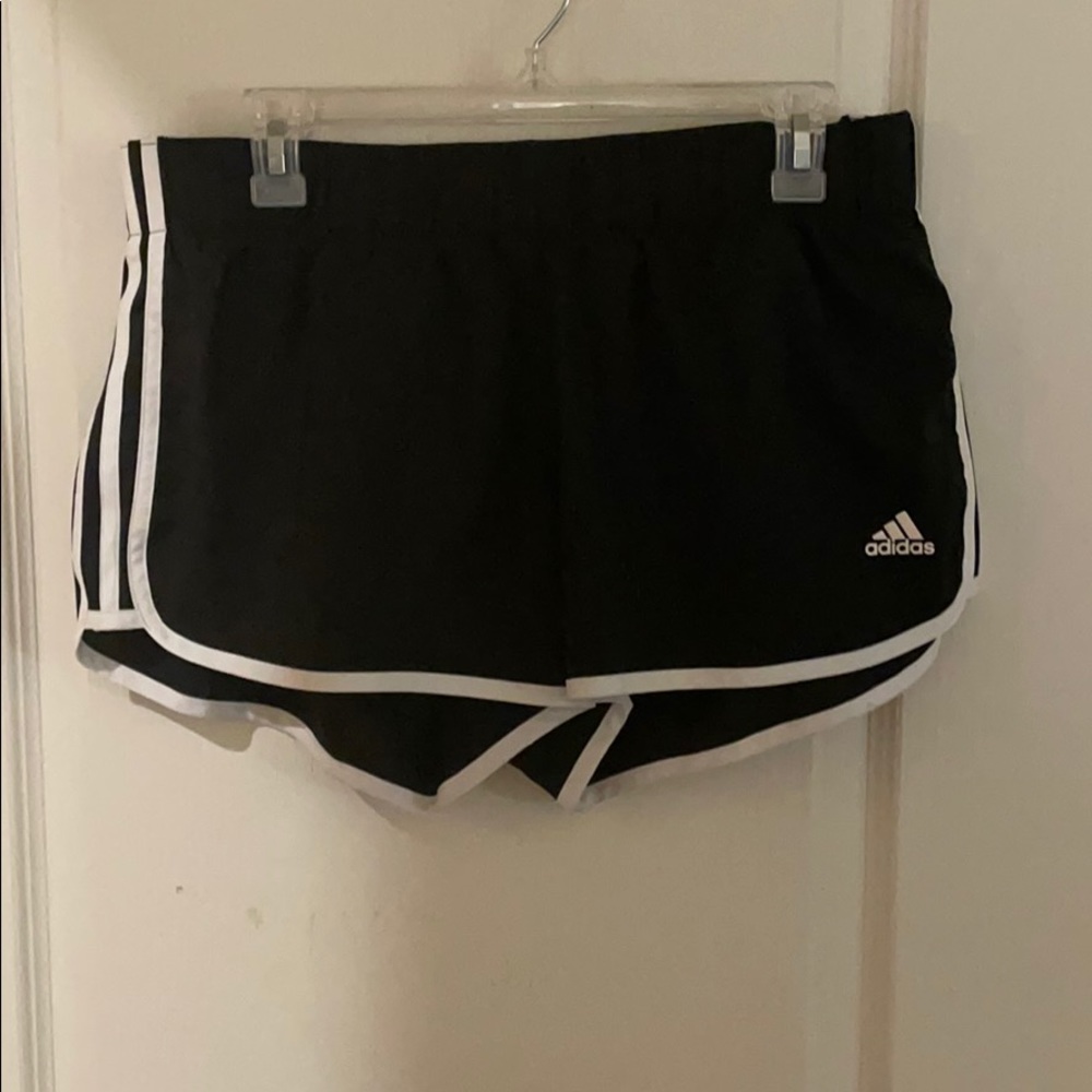 black adidas shorts